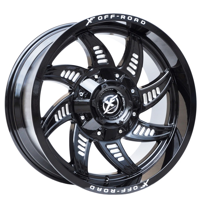 Set 4 jante aliaj PDW, 1449, 20x10 inch, 5x127, ET-12, BL - black