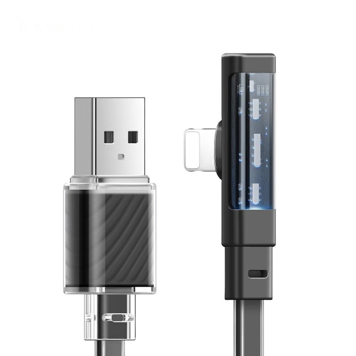 Кабел за зареждане, Mcdodo, USB Lightning, 36W, Черен, 1m