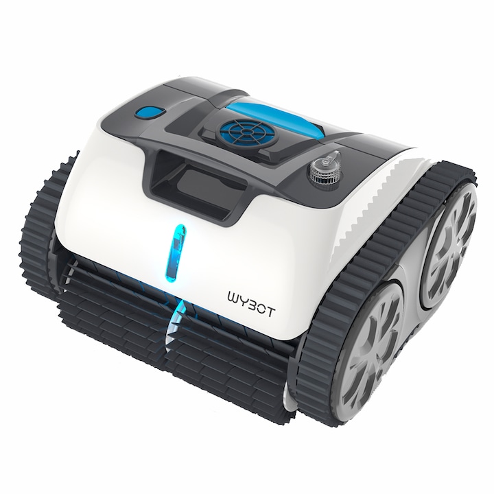 Безкабелен робот за басейни Wybot Osprey 700, Чисти дъно, ъгли, стени и водна линия, Навигация чрез жироскоп