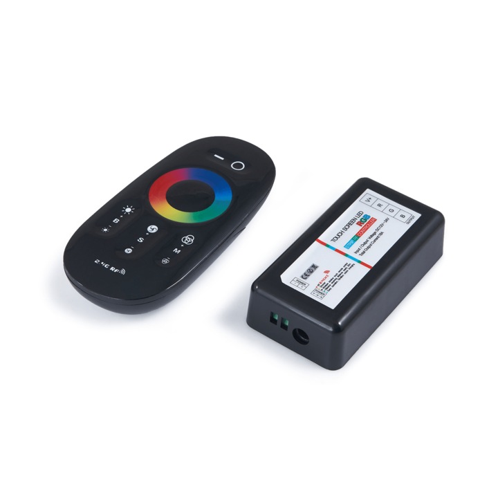Радиоконтролер, Koloreno, (RF) 18A 216W за RGB LED ленти, черен