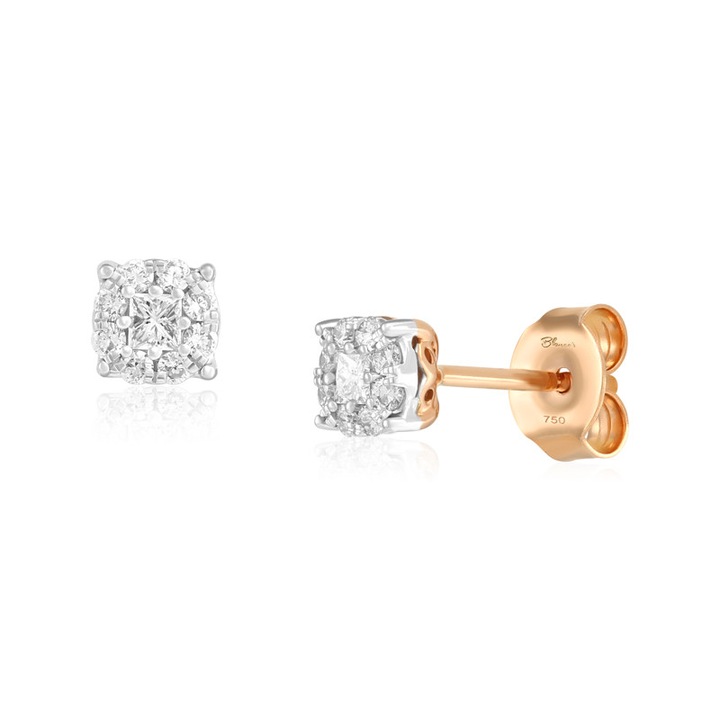 Cercei Aur 18k Diamante BLANCO'S, EP-30796-R