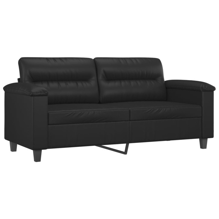 vidaXL 2 személyes fekete műbőr kanapé 140 cm359583