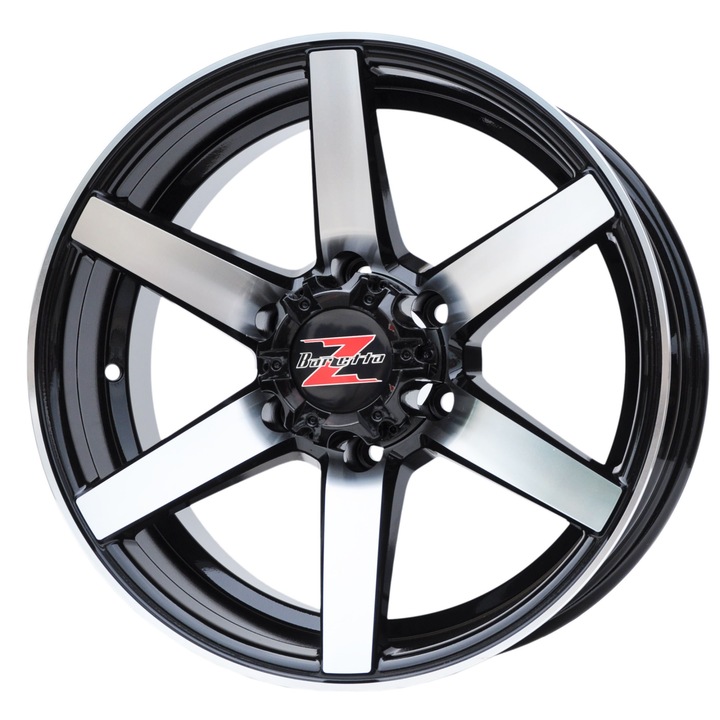 Set 4 jante aliaj PDW, 6112, 18x9 inch, 6x139.7, ET10, MB - lustruit + negru