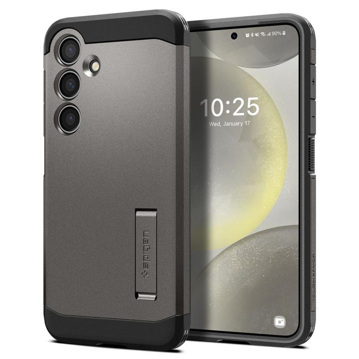 Калъф за мобилен телефон Spigen за Samsung Galaxy S24, Tough Armor, Gunmetal