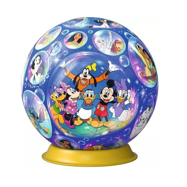 Пъзел 3D Ravensburger Disney Minnie and Mickey Mouse, Кълбо, 13 cm, 72 части
