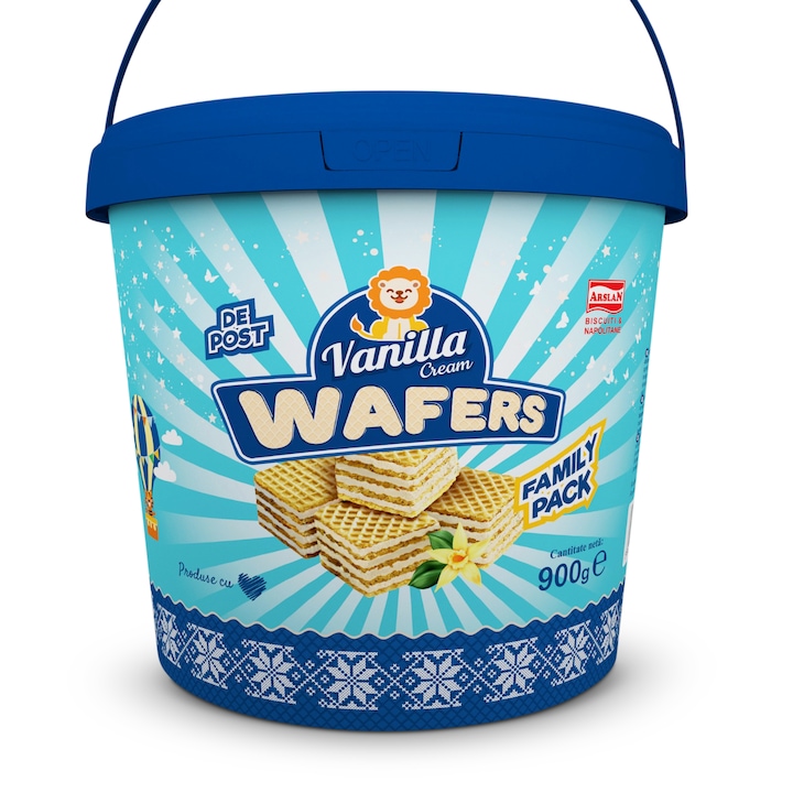 Napolitane cu multa crema de vanilie, Arslan, de Post, 900 Gr