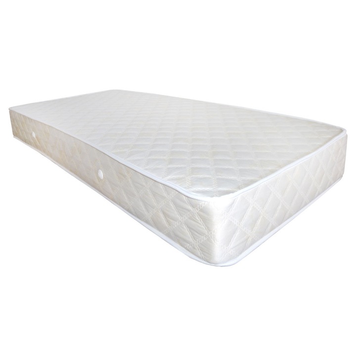 Set Saltea SuperOrtopedica Spectral 90x200 cm, spuma poliuretanica, fermitate moale + Husa cu elastic