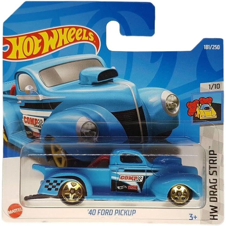 Masinuta Metalica Hot Wheels '40 Ford Pickup, Colectia 2022, Albastru, 1:64