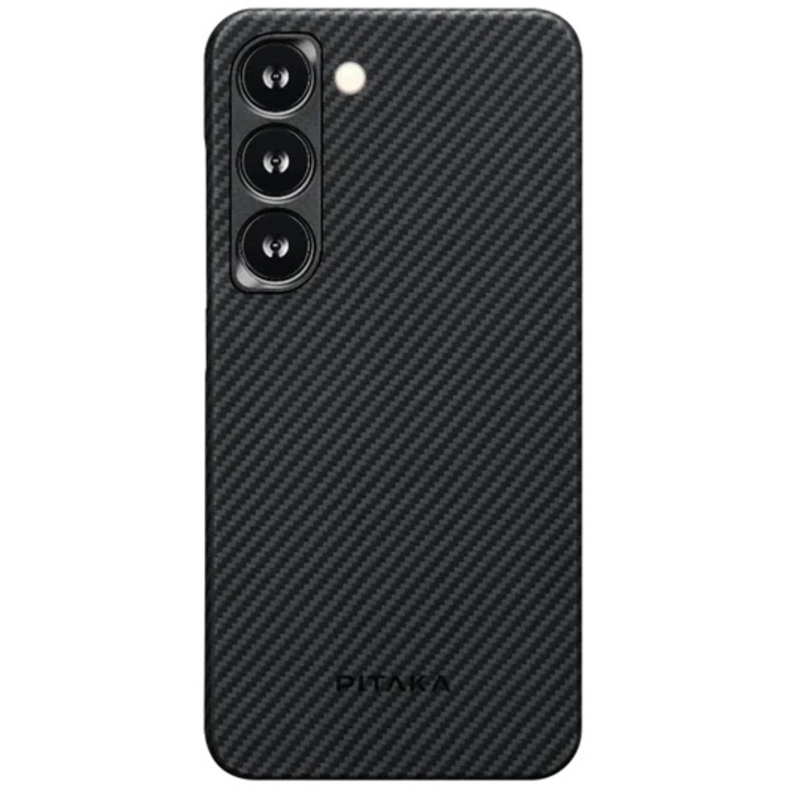 Защитен калъф Pitaka MagEZ 3, 600D Aramid, За Samsung Galaxy S23 Plus, MagSafe Black/Grey