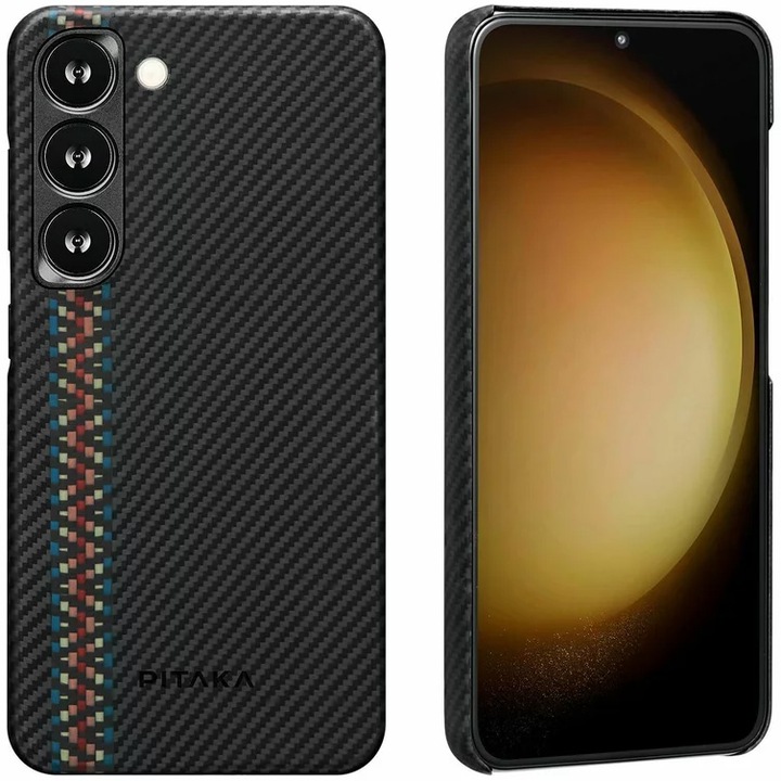 Защитен калъф Pitaka MagEZ 3, 600D Aramid, за Samsung Galaxy S23 Plus, MagSafe Rhapsody