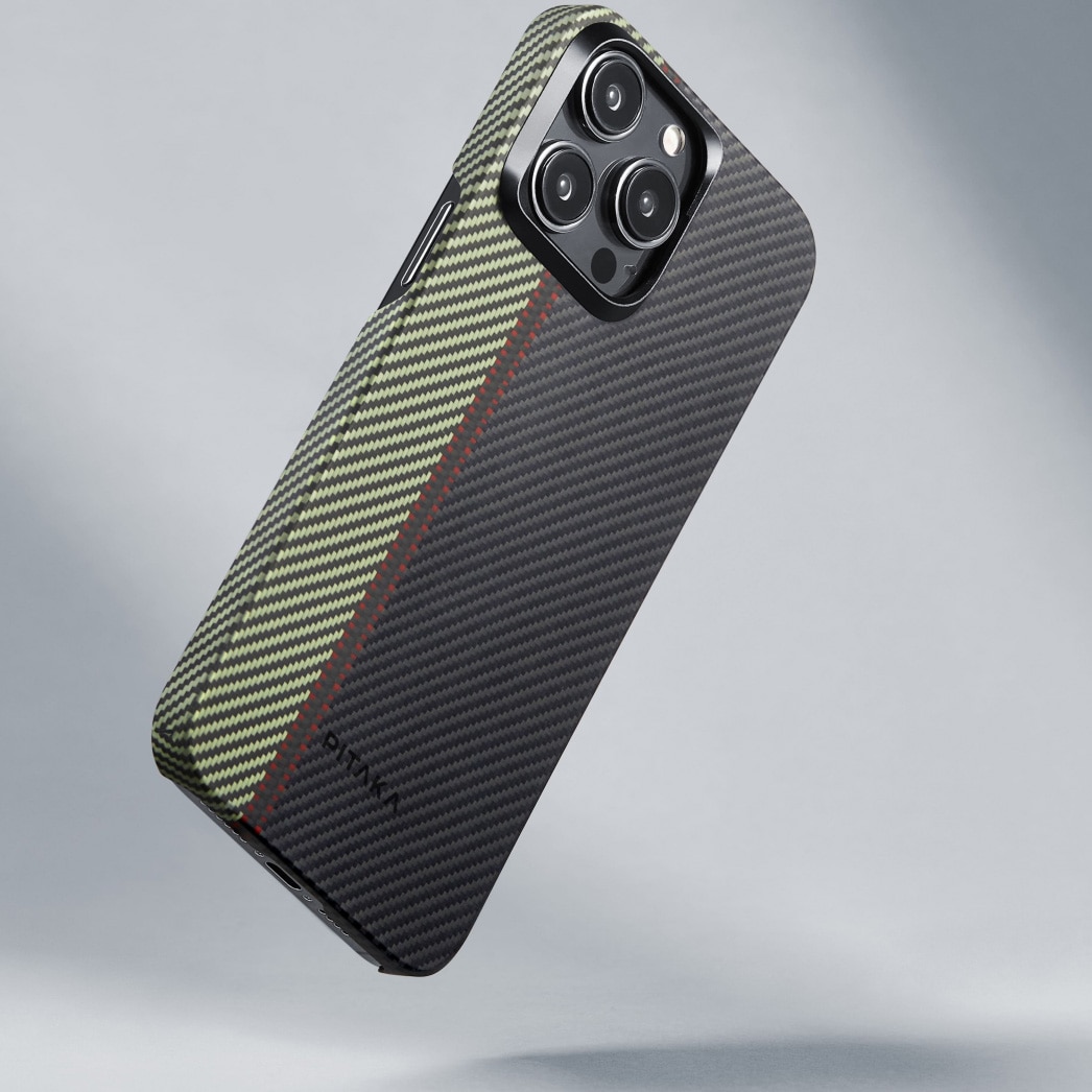 Husa de protectie Pitaka MagEZ 4, Aramida 600D, pentru iPhone 15 Pro, compatibila MagSafe, Overture