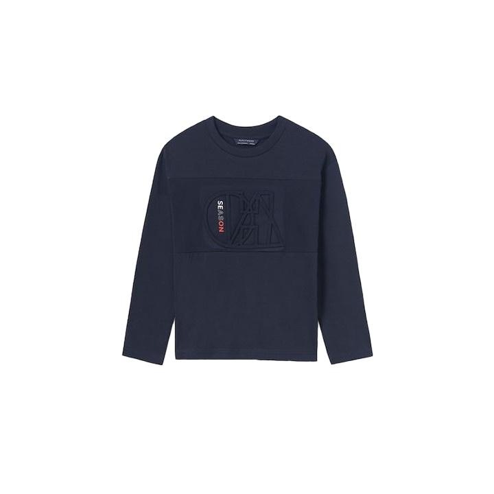 Bluza pentru copii, Mayoral, maneca lunga, bumbac, bleumarin, Bleumarin