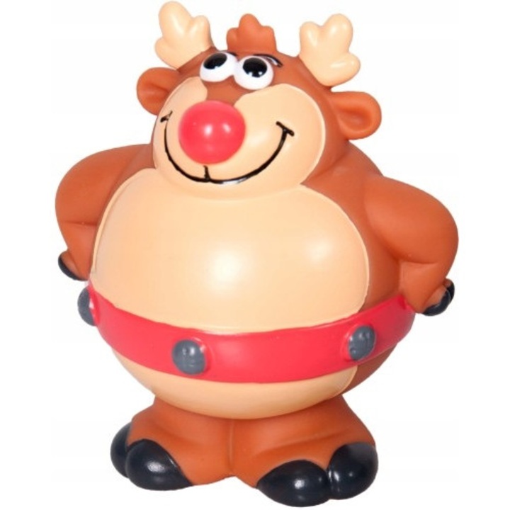 Jucarie pentru caini, Wesolypupil, Cauciuc, Model ren, Multicolor