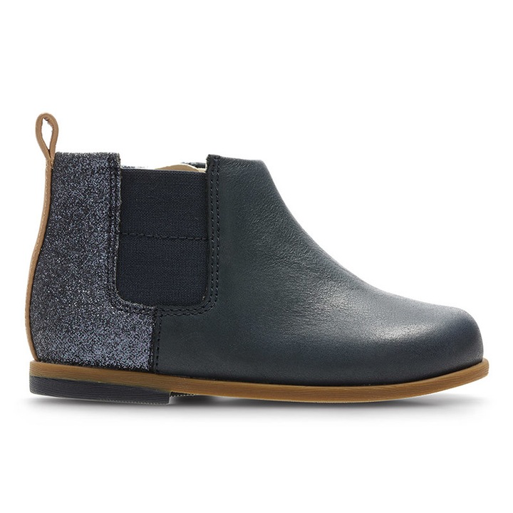 Clarks Drew Fun gyerek bokacsizma, sötétkék, bőr, cipzáras 21.5152318