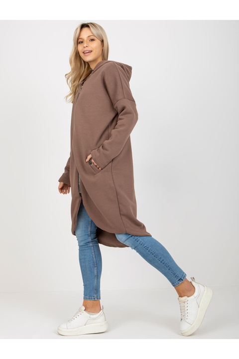 Rue Paris Női hosszú pulóver Teivance barna