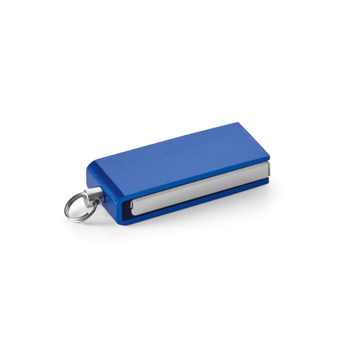 Мини USB флашка PAUL, Алуминий, 8GB, Син, 33 x 12 x 6 мм
