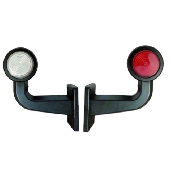 Комплект 2 LED светлини с неонов ефект, за камиони, ремаркета, ремаркета и платформи, 12V - 24V, бял и червен, 170 х 50 мм