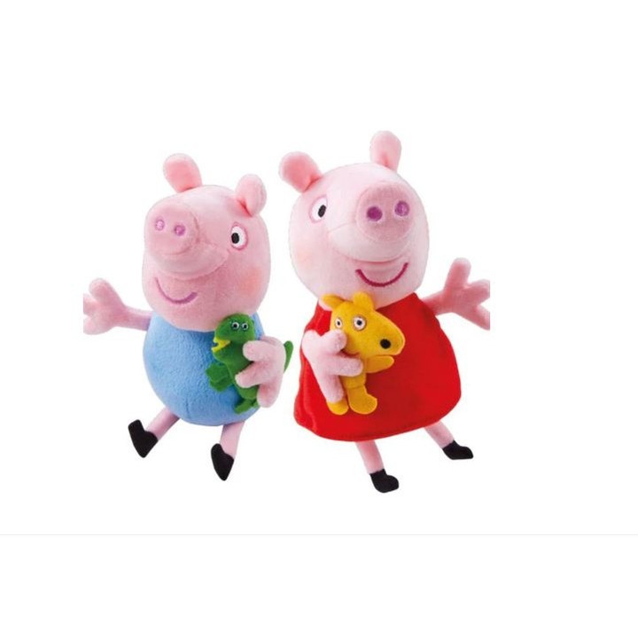 2 db Peppa Pig és George plüssjáték készlet -20 cm