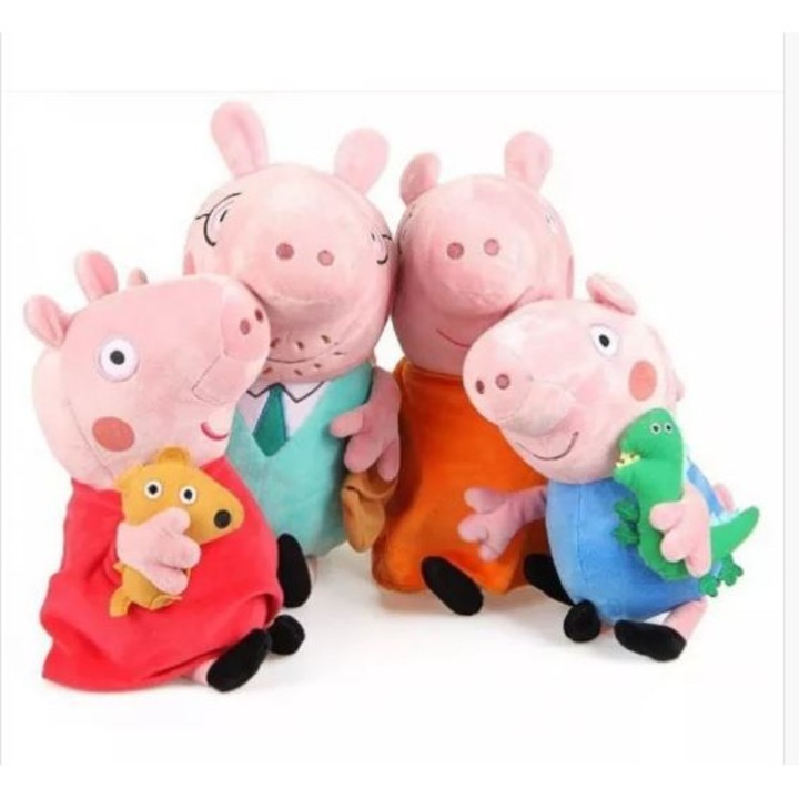 4 db Peppa Pig plüss készlet - 30 cm