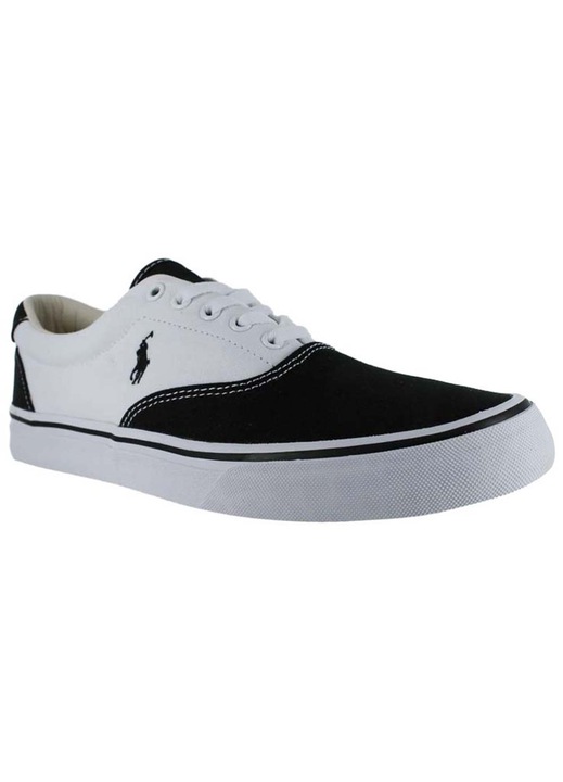 Férfi tornacipő Thorton, Polo Ralph Lauren, textil, fehér/fekete, Fehér/Fekete, 43