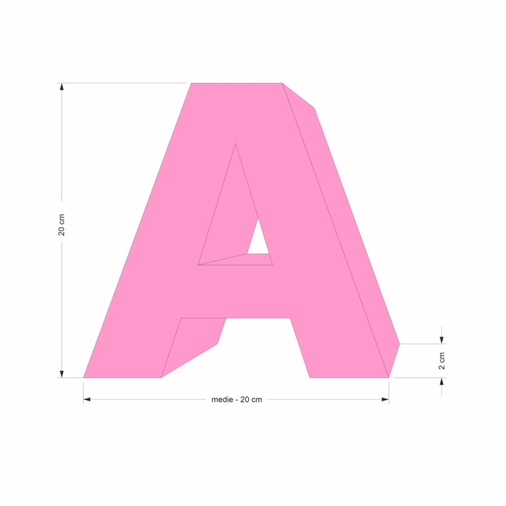 Set 10 litere si cifre polistiren extrudat 20 cm inaltime