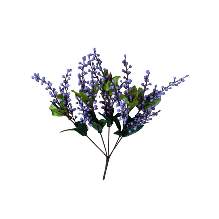 Buchet de mini flori, culoare violet, 35 cm