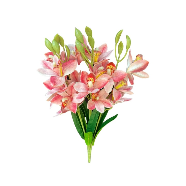 Buchet de orhidee, culoare roz, 57 cm