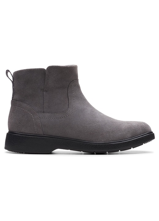Botine dama, Clarks, Piele Gri, Gri inchis