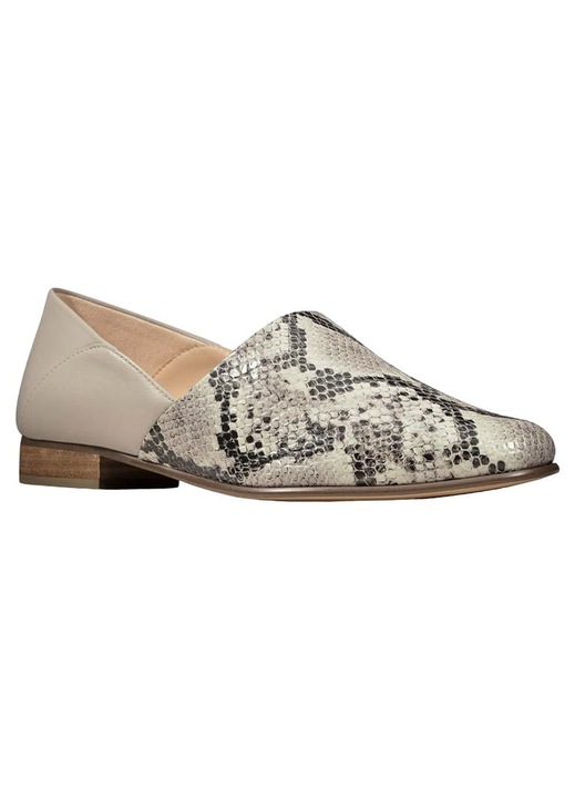 Espadrile dama Pure Tone, Clarks, Piele naturala, Gri, 36