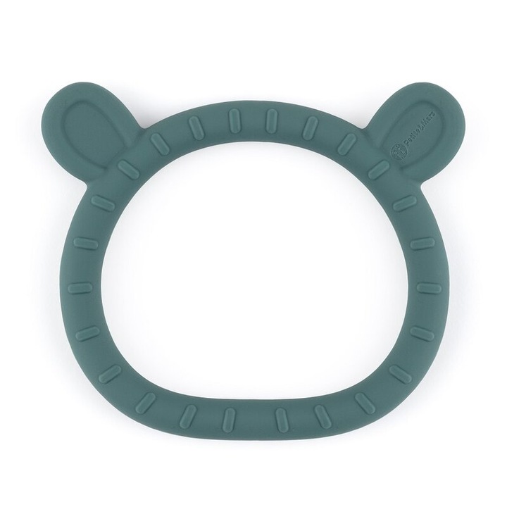 Gyűrű Petite&Marshoz, Medve, Puha, Nyugtató Ínyhatás, Szilikon, BPA mentes, 0 hónap+, zöld