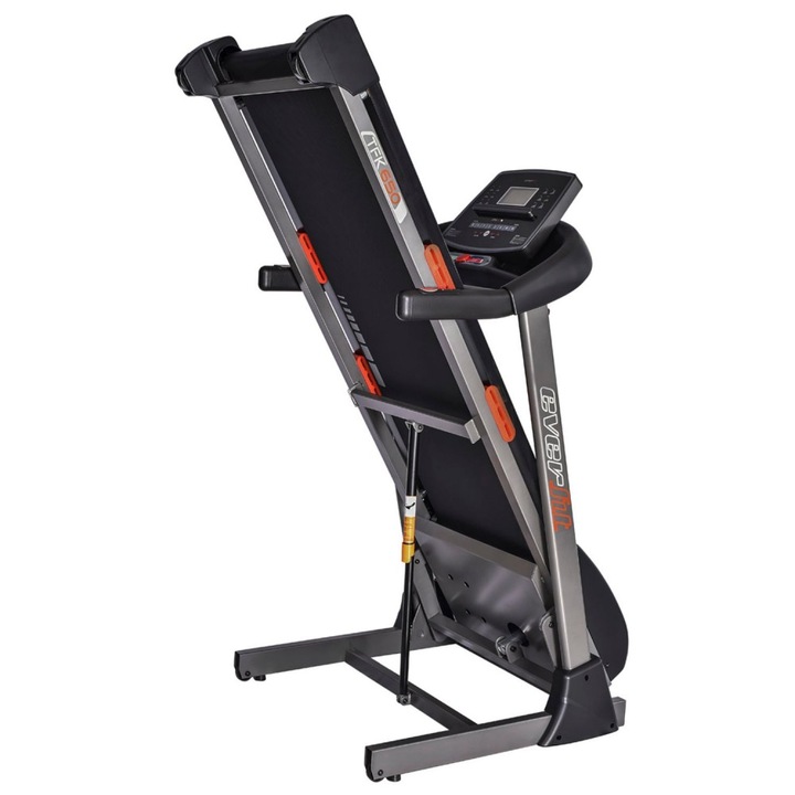 Бягаща пътека everfit tfk-650, Максимално тегло на потребителя: 120 Kg, LCD екран, Вграден безжичен импулсен приемник, Транспортни колела