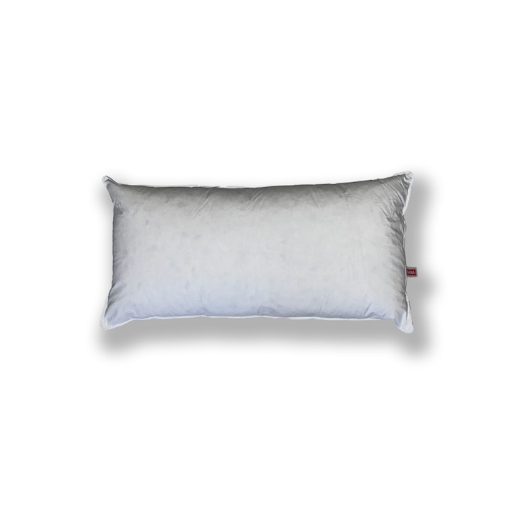 Perna Ovia de dormit lateral 40 x 100 cm, din puf si pana de gasca, 100% Bumbac