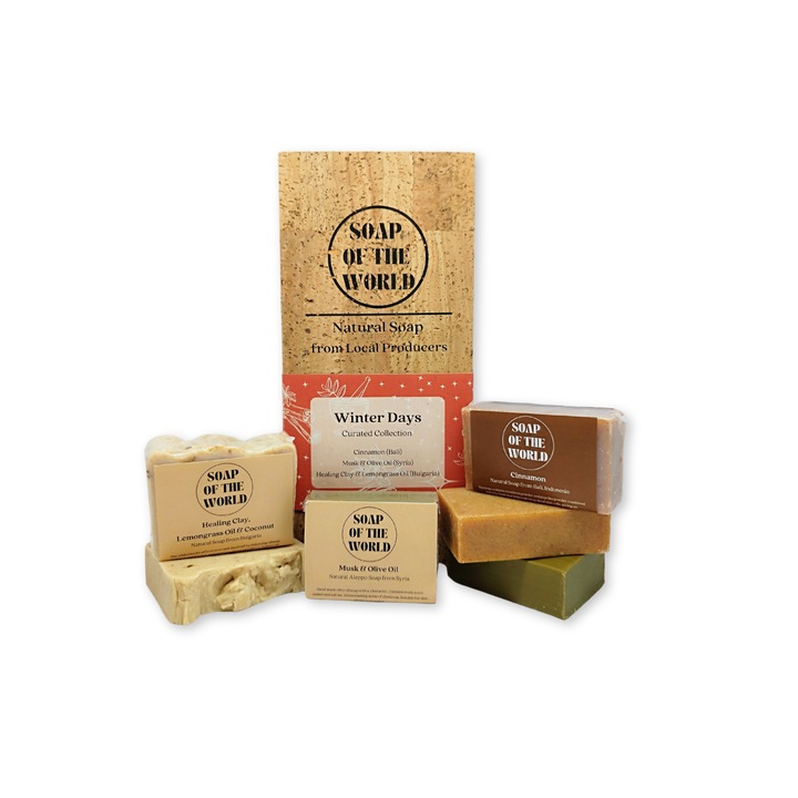 Комплект сапуни Winter Days, Soap of the world, Натурални масла, 3 броя