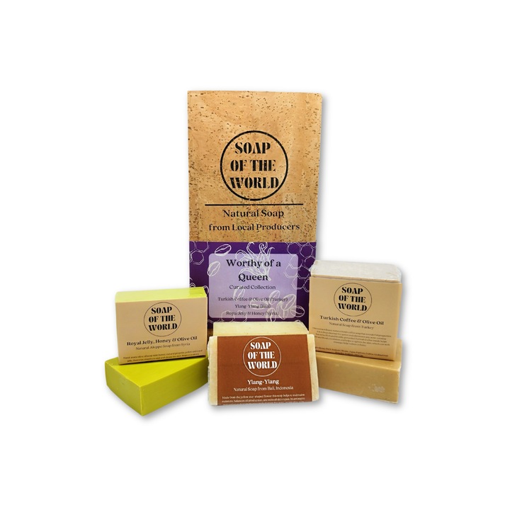 Комплект сапуни Worthy of a Queen, Soap of the world, Натурални масла, 3 броя