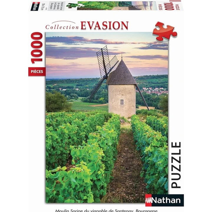 Пъзел Nathan, Bourgogne, 1000 части, 70 x 50 см