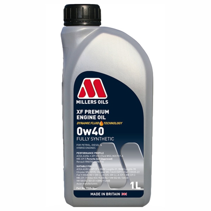 Ulei Sintetic Motor Millers XF Premium 0w-40, 1L