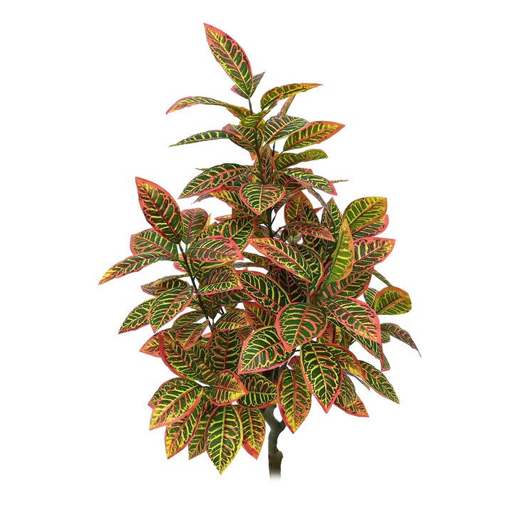 Изкуствено растение, Croton Magnificent без саксия, Naimeed D5608, 110x75 см, Червен