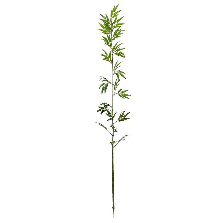 Crenguta decorativa cu frunze, bambus, Naimeed D5637, 200x30 cm, Verde