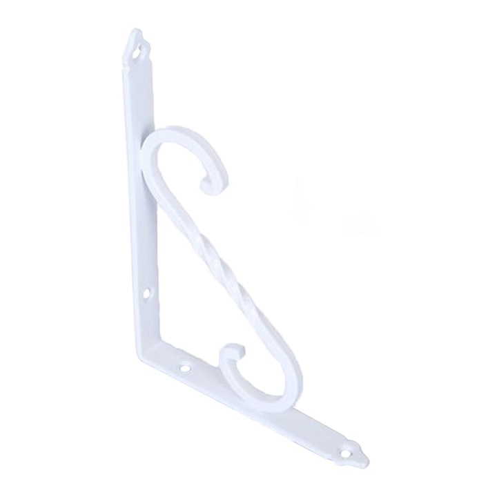 Рафтоносач, ковано желязо, бял, 155 x 110 x 15 мм
