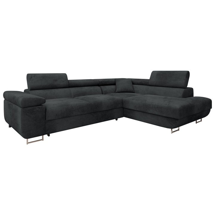 Coltar rabatabil Torezio Premium, MIRJAN24, dreapta, grafi, 274x203x70 cm