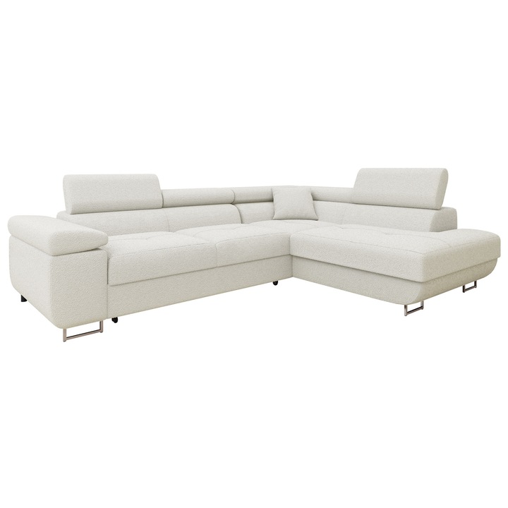 Coltar rabatabil Torezio Premium, MIRJAN24, dreapta, crem, 274x203x70 cm