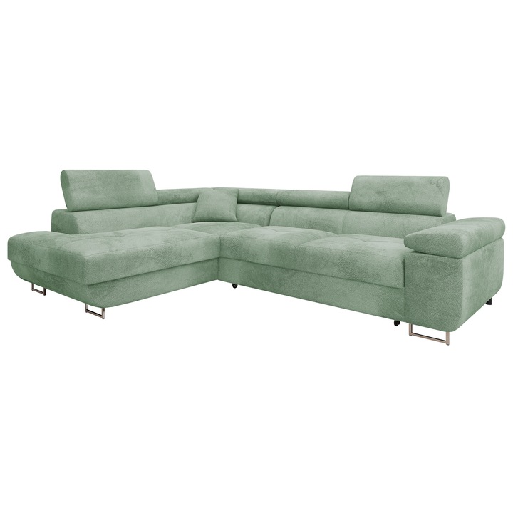 Coltar rabatabil Torezio Premium, MIRJAN24, stanga, turcoaz, 274x203x70 cm