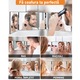 Oglinda 360°, NextWave™, Potrivita pentru machiaj, aranjare, coafare, barbierit, ingrijire, Sistem agatare, Inaltime reglabila, Pliabila, Portabila, Negru