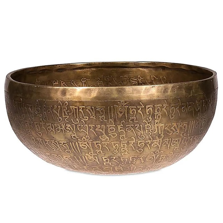 Тибетска пееща купа, Tara Buddhasound healing, гравирана, 2150-2350 g, 28 cm