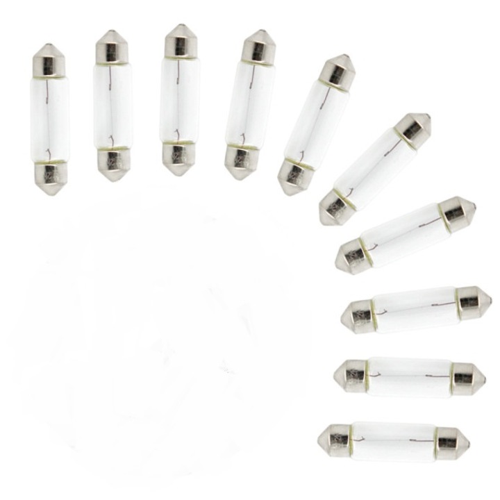 Комплект 10 крушки рег. номер C10W 12V 10W, софит 11x39mm