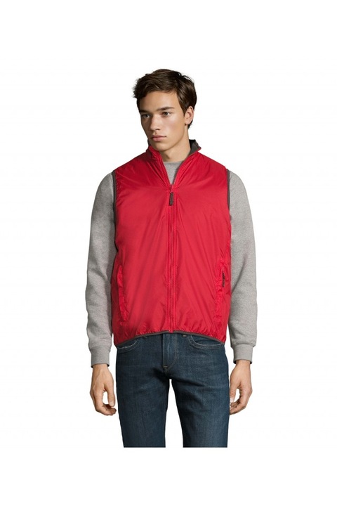 Жилетка VSOL'S WINNER, двустранна, унисекс, SO44001, Червен