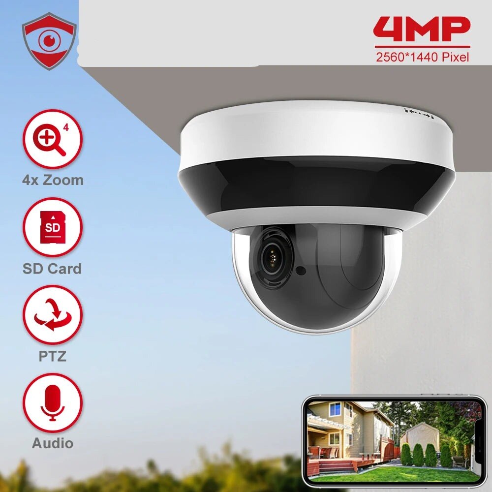 Camera de supraveghere exterior, 4X, detectie miscare, 12 mm, IP, cu ...