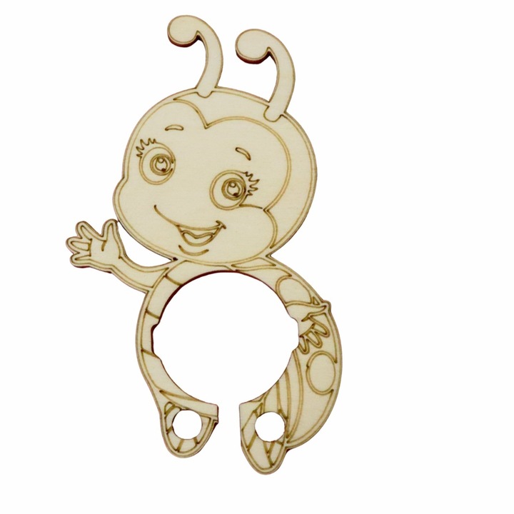 Martisor, Baza acadea, Gargarita, Lemn, 10×10 cm, Primavara, MB05