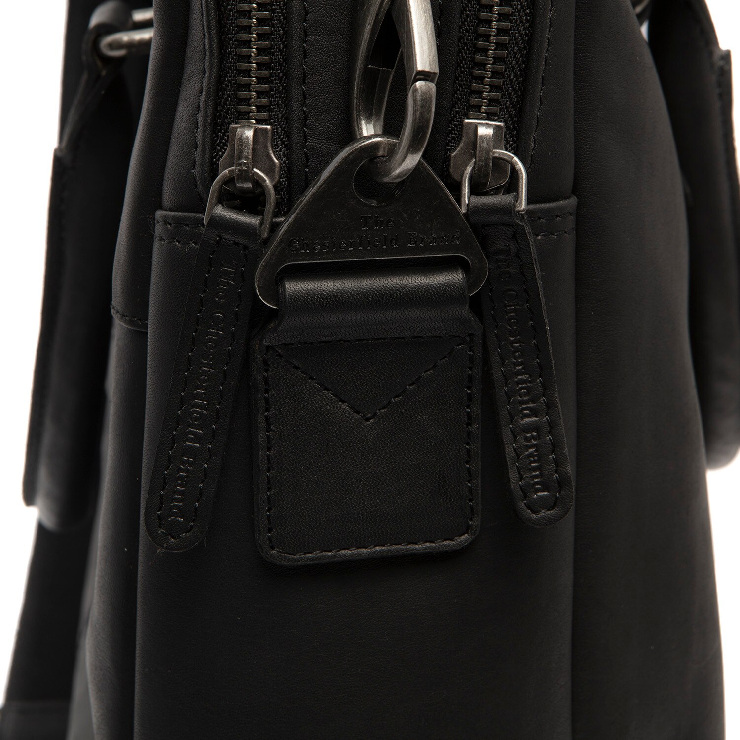 Geanta pentru laptop 15 inch, piele naturala, The Chesterfield Brand, Salvador, Negru