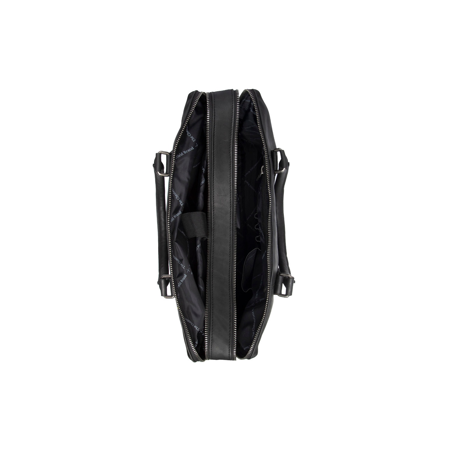 Geanta pentru laptop 15 inch, piele naturala, The Chesterfield Brand, Salvador, Negru